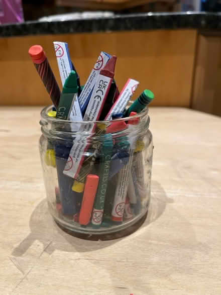 Photo of free Jar of crayons (Martlesham Heath) #1