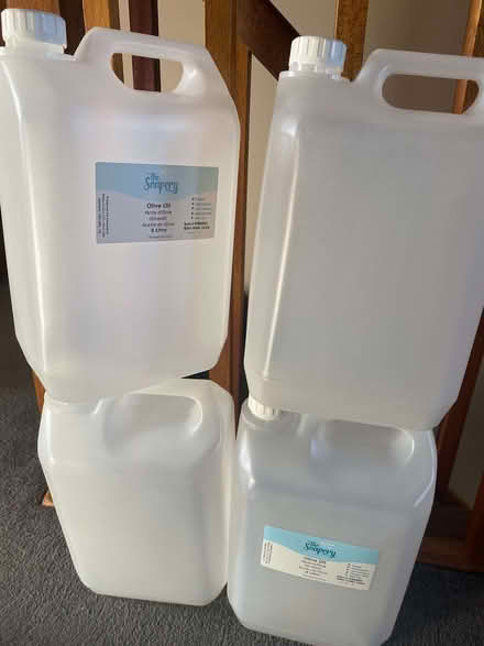Photo of free 4 x empty 5 litre HDPE containers (Cogges OX28) #1