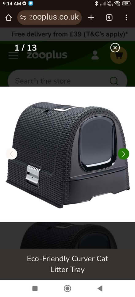 Photo of free Curver hooded black cat litter tray (Chislehurst BR7) #1