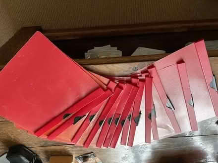 Photo of free A4 slide binders - red - x14 (Lyncombe) #1