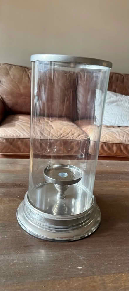 Photo of free Laura Ashley silver hurricane candle holder (Sale Moor M33) #1