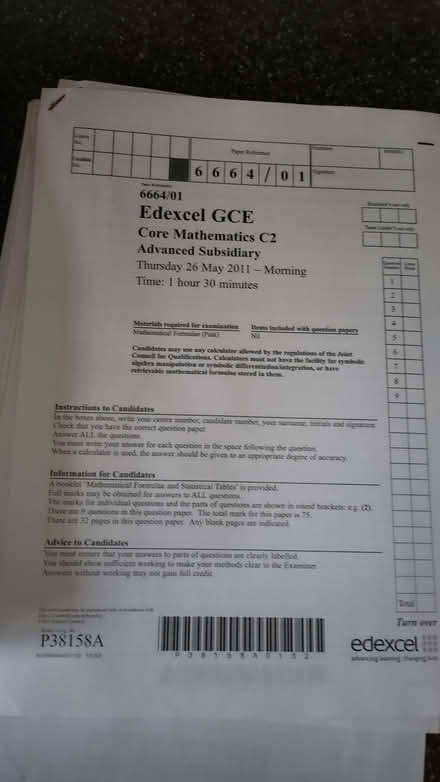 Photo of free Past papers GCE MATHS (Yeading UB4) #1