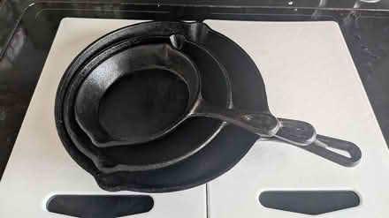 Photo of free Cast iron pans x4 (Haywards heath, wivelsfield rd) #2
