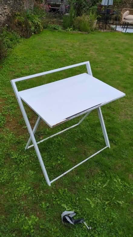 Photo of free White fold-up desk Table (Beverstone GL8) #1