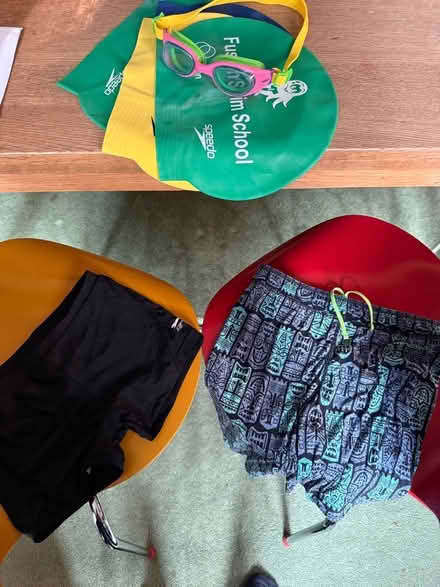 Photo of free kids swimming trunks (age 9ish?), caps and googles (Summertown OX2) #1