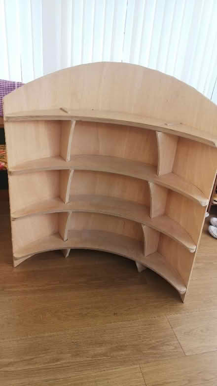 Photo of free Curved wooden shelf unit (Craiglockhart EH14) #1