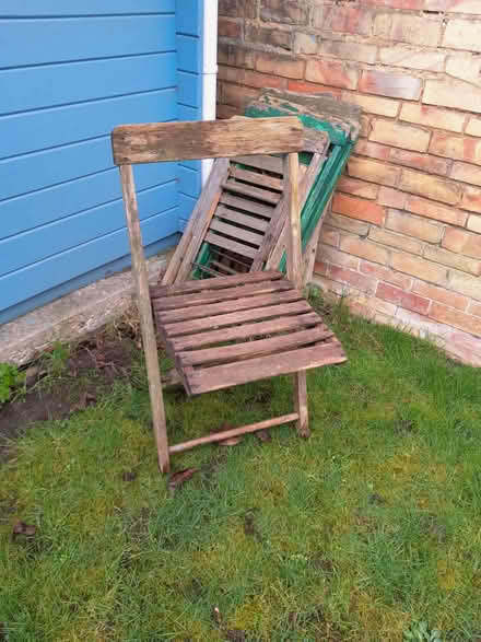 Photo of free 4 Wooden garden foldable chairs (Sundridge TN14) #2