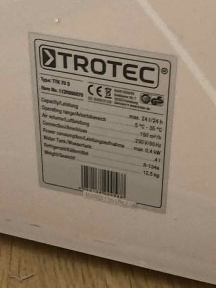 Photo of free Dehumidifier 24L (Islington N1) #1