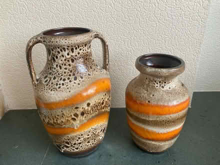 Photo of free 1970s vintage West German "Fat Lava" vase by Scheuri (Cuffley EN6) #1