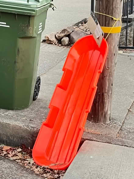 Photo of free Plastic Sled snow hills sand dunes (24 Seibel Street San Rafael) #1