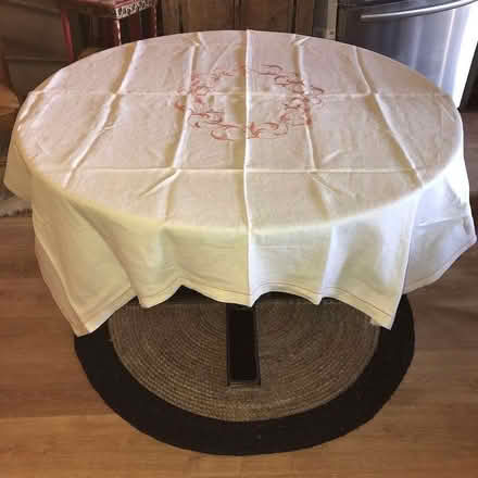 Photo of Cotton White Table Cloth (Kenilworth CV8) #1
