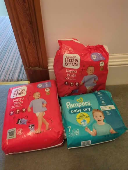 Photo of free Size 7 nappies and nappy pants (Portobello EH15) #1