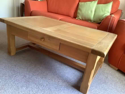 Photo of free Coffee Table - solid wood 1 drawer (Grange Estate, Letchworth SG6) #1