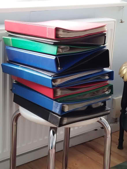 Photo of free Used A4 ring binders, most with plastic sleeves. (Top Amersham HP6) #1