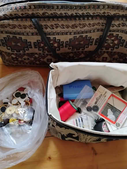 Photo of free Sewing kit, knitting bag, buttons (Seafield EH7) #1