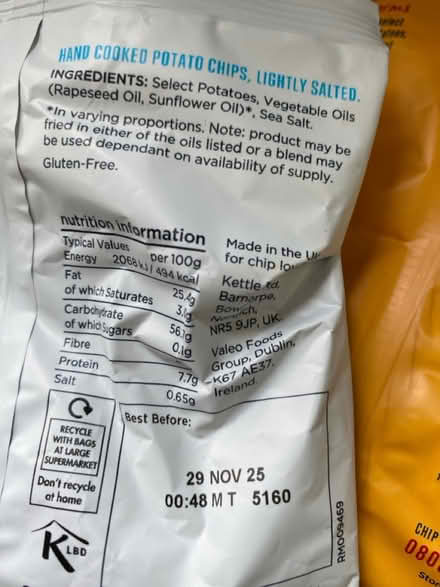 Photo of free Crisps (Castle Donington DE74) #4