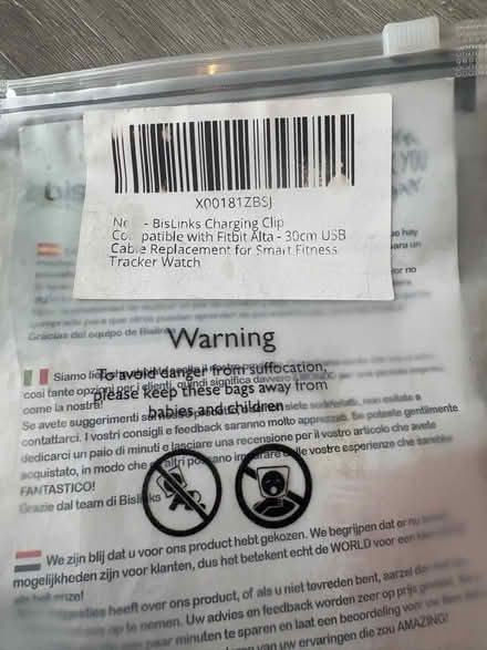 Photo of free New in bag Fit Bit Alta charger (Lower Walkley S6) #2