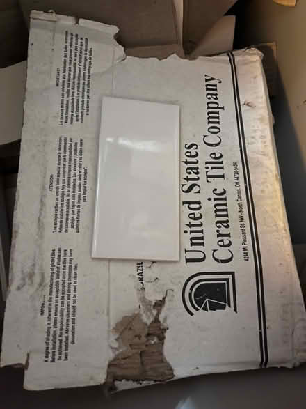 Photo of free White subway tiles- 1 Box only (Hollin Hills) #1
