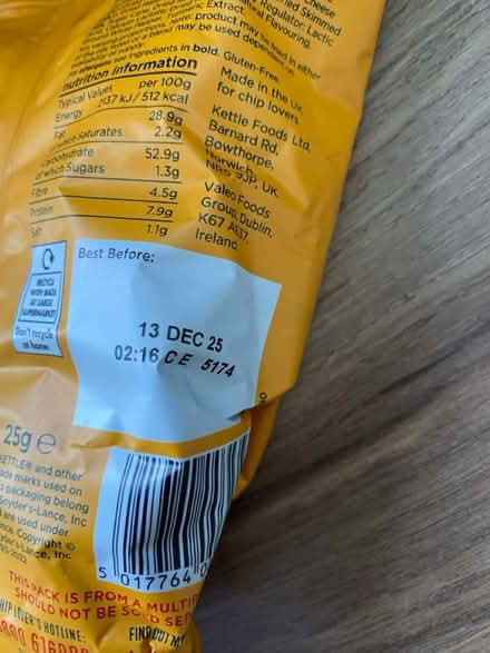 Photo of free Crisps (Castle Donington DE74) #3