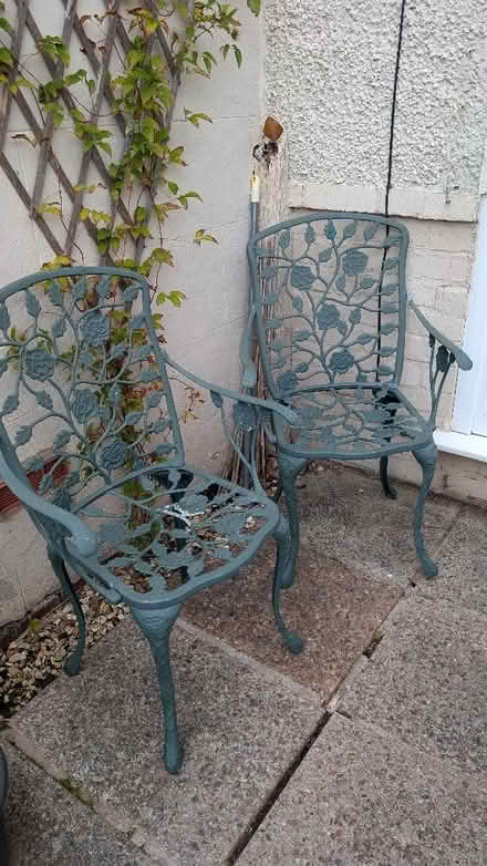 Photo of free Cast iron garden chairs (Wistaston CW2) #1