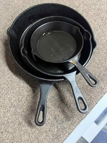 Photo of free 3 cast iron frying pans (CH43) #1