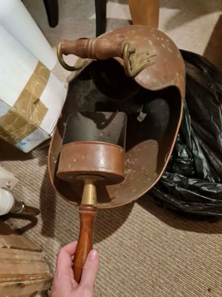 Photo of free Brass coal scuttle and scoop (Copsewood CV2) #2