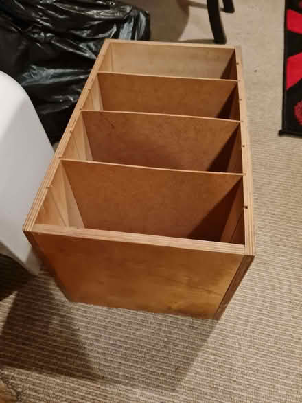 Photo of free Wooden magazine holder with dividers (Copsewood CV2) #1