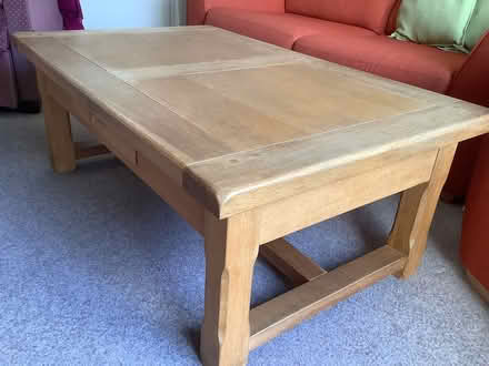 Photo of free Coffee Table - solid wood 1 drawer (Grange Estate, Letchworth SG6) #3