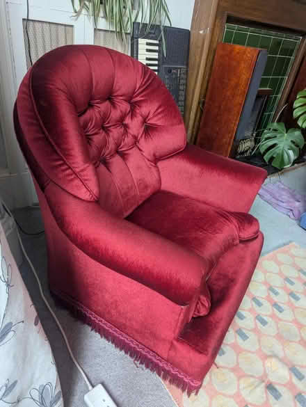 Photo of free Red Velvet armchair (G42) #2