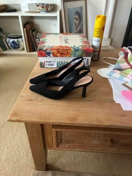 Photo of free Black suede size 4 shoes (Goatstown) #1