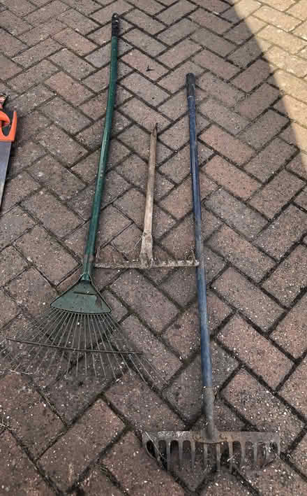 Photo of free 3 x Gardening Rakes (Leamington Spa (CV32)) #1