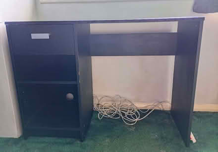 Photo of free Desk with side drawer and shelf (Harlington UB3) #1