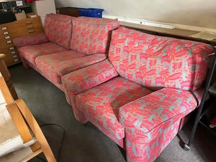 Photo of free Large Ikea Retro 2 piece sofa suite (Shoreham by Sea) #1
