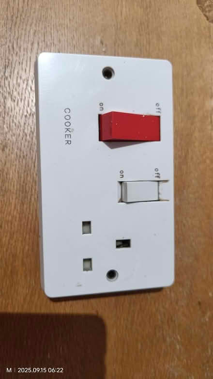 Photo of free Cooker switch, 45A (Tilehurst, Reading RG31) #1