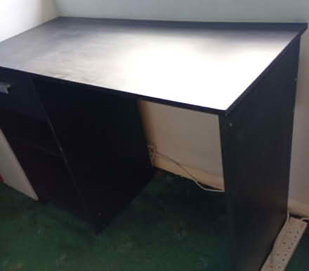 Photo of free Desk with side drawer and shelf (Harlington UB3) #3