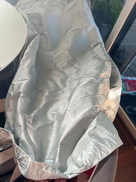 Photo of free 5 panels lt blue silk RH curtains (Walnut Creek) #2