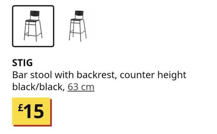 Photo of free IKEA STIG bar stools x 2 (Cheltenham) #3
