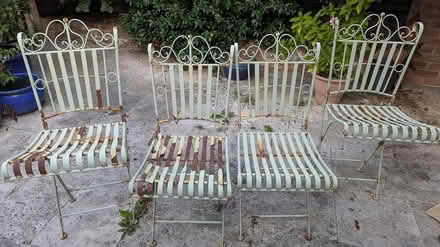 Photo of free 4 rusty, vintage chairs (Esher, KT10) #3