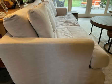 Photo of free Slipcovered Sofa (Larkspur) #2