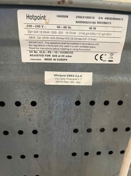 Photo of free Hotpoint gas stove/oven (New Cross SE14) #4