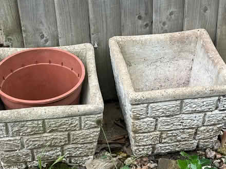 Photo of free Two square plant pots (Long Ditton, KT6) #1