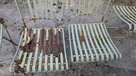 Photo of free 4 rusty, vintage chairs (Esher, KT10) #1