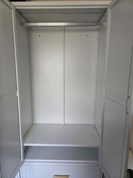Photo of free 2 White Metal Wardrobe Cabinets (Near Eskenazi Hospital and VA) #2