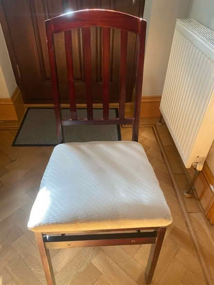 Photo of free flat folding chair for extra guest (N14 Oakwood Park) #1