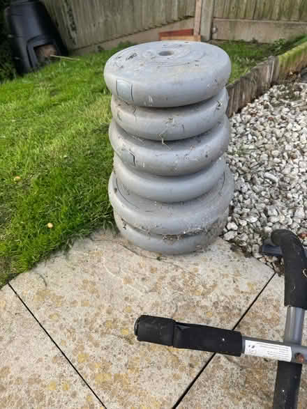 Photo of free Bar weights (Hurst Green TN19) #1