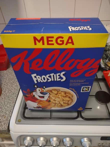 Photo of free Unopened mega box of Frosties (Hollingwood S43) #1