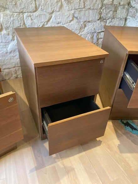 Photo of free Wooden 2 drawer filing cabinets x 3 (Lyncombe) #2