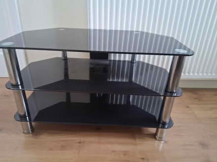 Photo of free Glass TV stand with 3 shelves (Sale M33) #2
