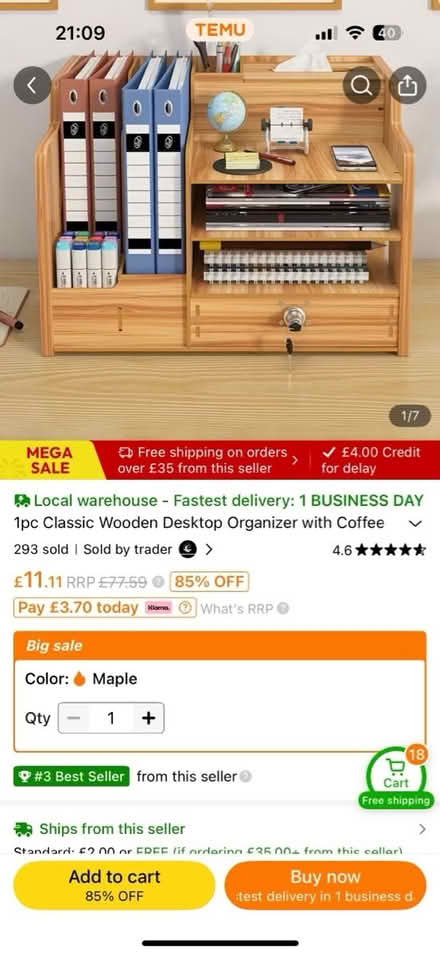 Photo of free Desk tidy needs a tiny bit drilling (Leyland PR25) #1