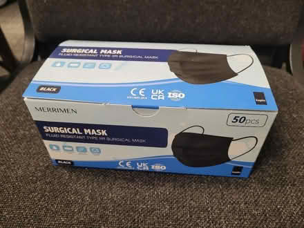 Photo of free Black face masks, 5 boxes of 50 (Crookston G52) #1